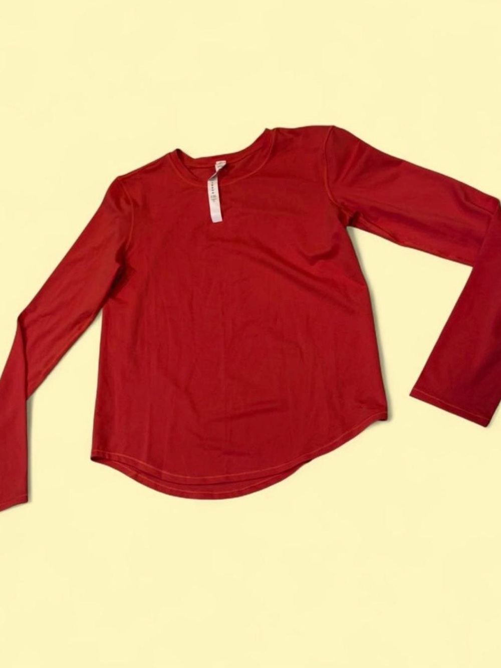 Lululemon Coral Long-Sleeve Crewneck Top